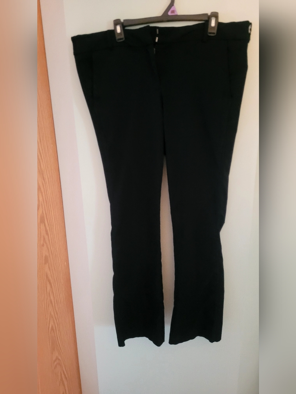 Lane Bryant Black Strech Straight Leg Dress Pants with Belt Loops